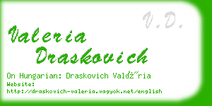 valeria draskovich business card